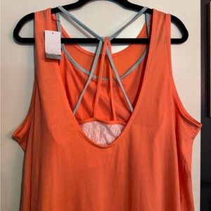 NWT Lane Bryant - Sleep - Coral Chemise with Lace Bralette Detail